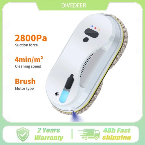  DIVEDEER Automatic Water Jet Window Cleaner Large Suction Glass Cleaning Robot Remote Control Large Suction Glass Cleaning Robot