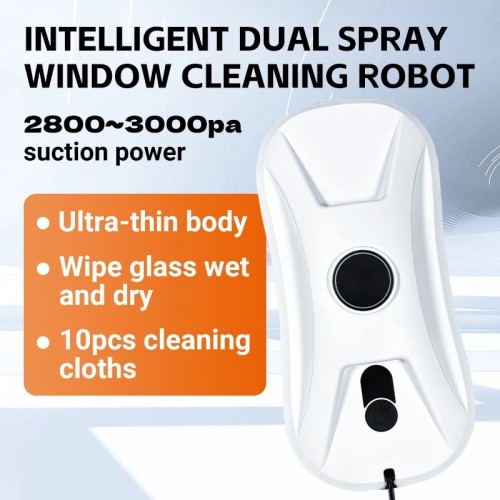 DIVEDEER Smart Window Cleaner Two-Way Dual Spray Nozzle New Window Cleaner Automatic Dual Spray Nozzle Mini Machine