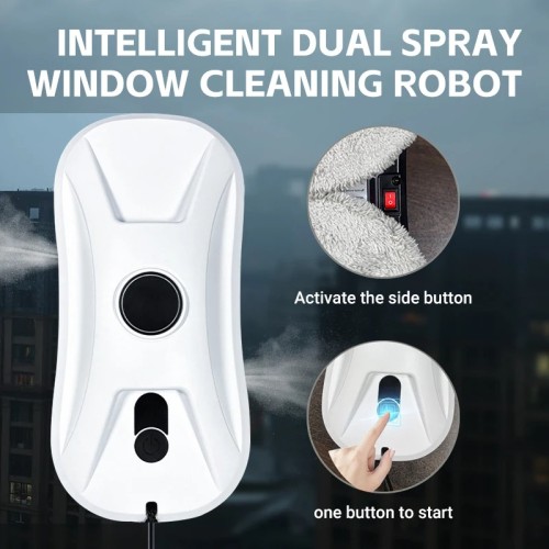 DIVEDEER Smart Window Cleaner Two-Way Dual Spray Nozzle New Window Cleaner Automatic Dual Spray Nozzle Mini Machine