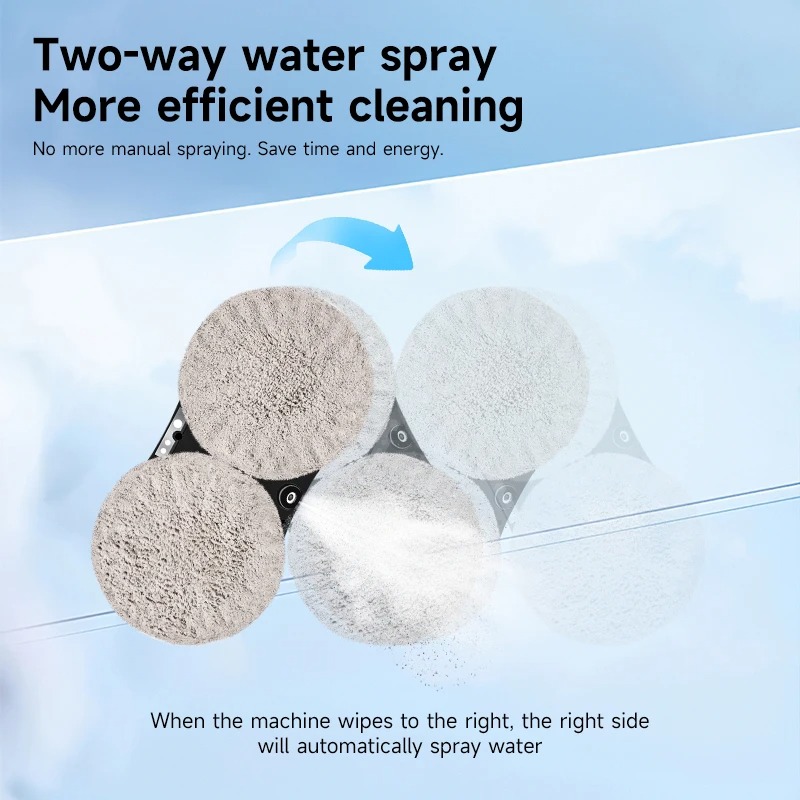 Two-way spray window cleaner machine man automatic electric large suction household high-rise glass window cleaner machine man 