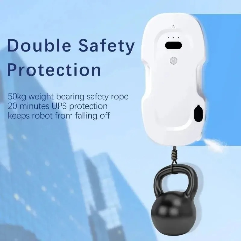 DIVEDEER Fully automatic window cleaner for home use 5600Pa water jet window cleaner man anti-drop vacuum cleaner 