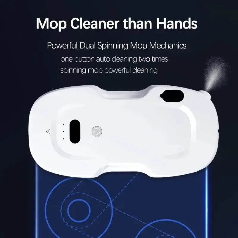 DIVEDEER Fully automatic window cleaner for home use 5600Pa water jet window cleaner man anti-drop vacuum cleaner 