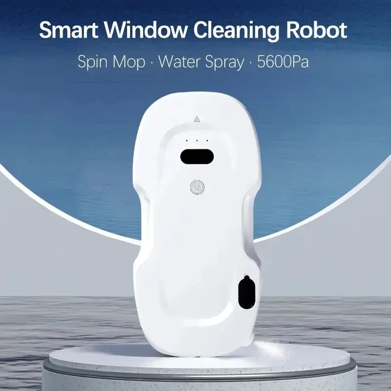 DIVEDEER Fully automatic window cleaner for home use 5600Pa water jet window cleaner man anti-drop vacuum cleaner 