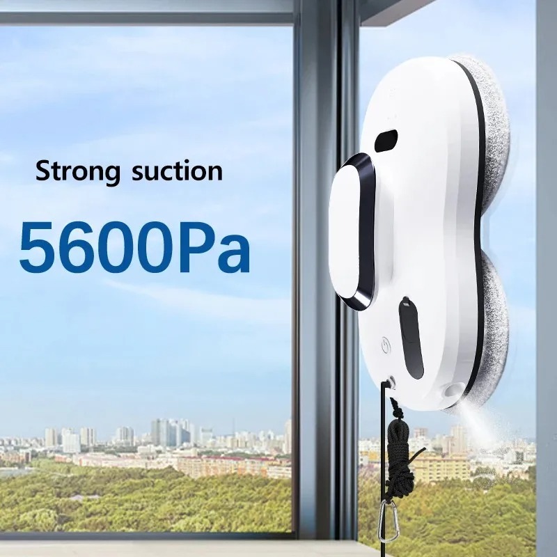 DIVEDEER Smart Window Cleaning Robot with Spray Function Electric Glass Window Cleaner Home Use Remote Control Model 
