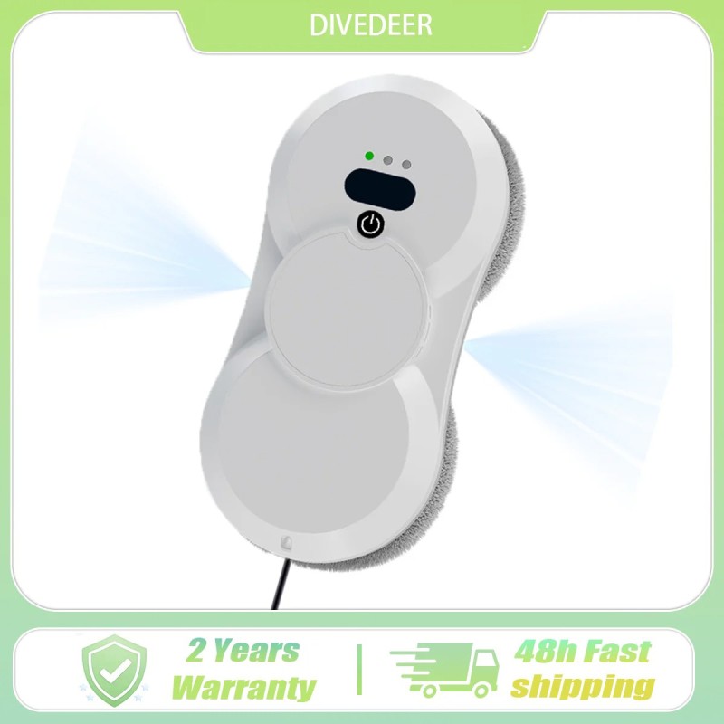 DIVEDEER intelligent fully automatic double water spraying window cleaning robot high-rise window cleaning glass cleaning robot