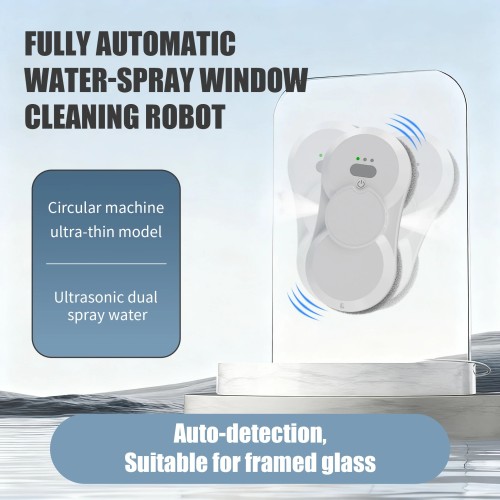 DIVEDEER intelligent fully automatic double water spraying window cleaning robot high-rise window cleaning glass cleaning robot