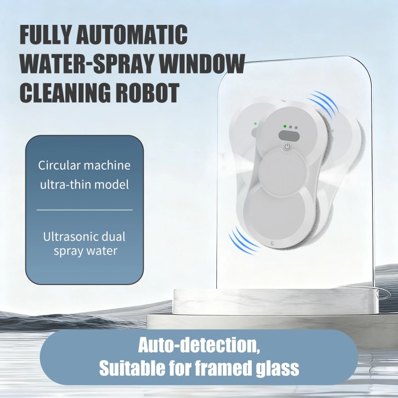 DIVEDEER intelligent fully automatic double water spraying window cleaning robot high-rise window cleaning glass cleaning robot 