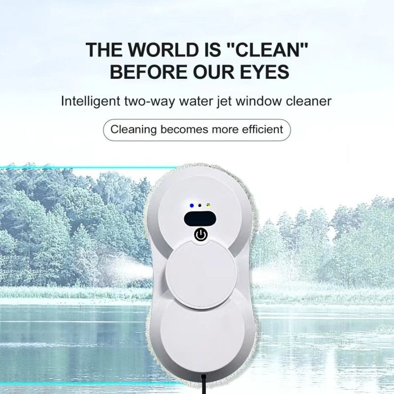 DIVEDEER intelligent fully automatic double water spraying window cleaning robot high-rise window cleaning glass cleaning robot 