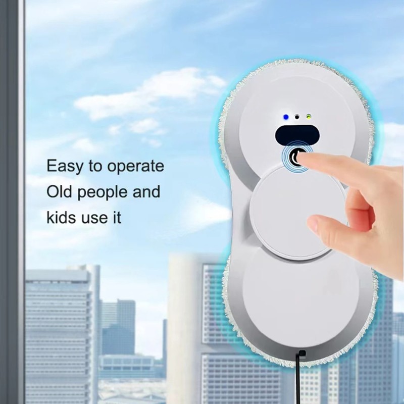 DIVEDEER intelligent fully automatic double water spraying window cleaning robot high-rise window cleaning glass cleaning robot 