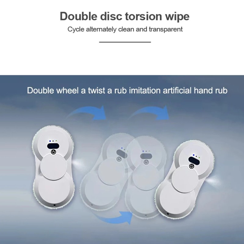 DIVEDEER intelligent fully automatic double water spraying window cleaning robot high-rise window cleaning glass cleaning robot 