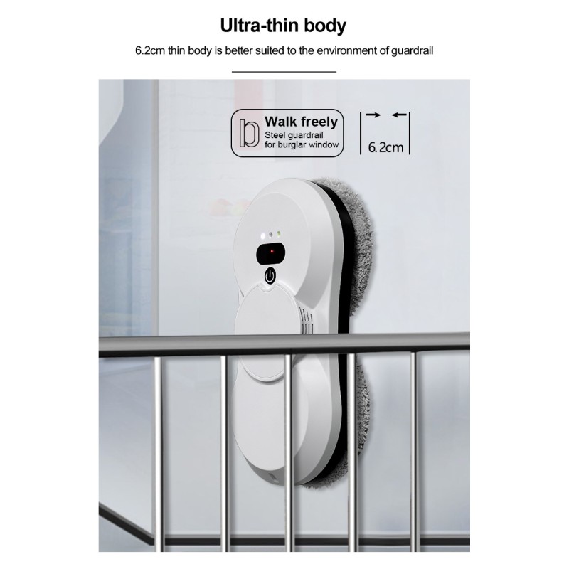 DIVEDEER Window Cleaning Robot High rise Window Cleaning Remote Control Intelligent Fully Automatic Water Spray Glass Cleaning Robot 