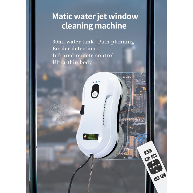 DIVEDEER Fully Automatic Water Spray Intelligent Household Electric High Floor Cleaning External Window Artifact Glass Cleaning Robot 