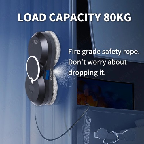 DIVEDEER Window cleaning robot Water spray intelligent cleaning robot Brushless motor Glass washer spray window cleaning robot