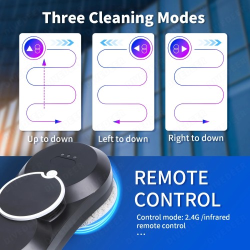 DIVEDEER Window cleaning robot Water spray intelligent cleaning robot Brushless motor Glass washer spray window cleaning robot