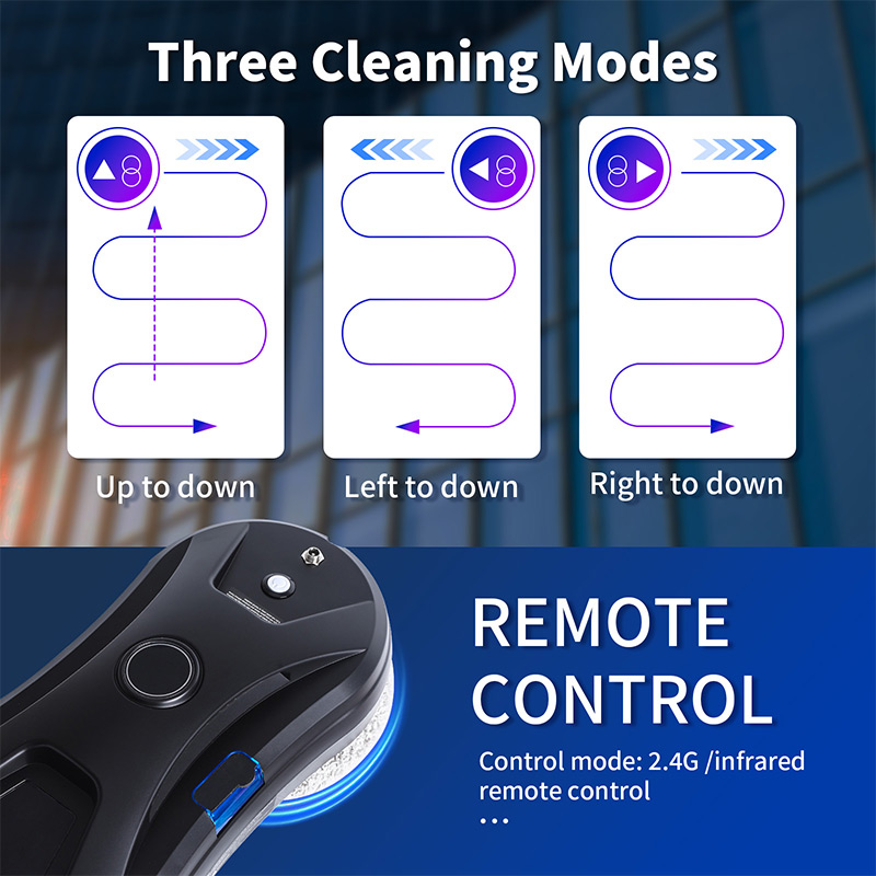 DIVEDEER Intelligent glass wiping robot does not spray water / automatic water spray robot home electric glass cleaning machine 