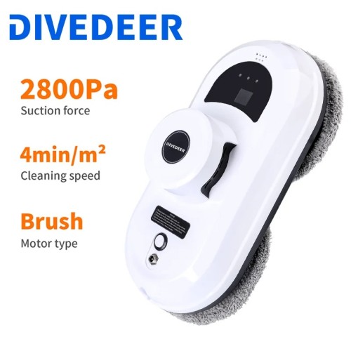 DIVEDEER Window cleaning robot 5600PA large suction electric spray window cleaning robot fall prevention remote cleaner