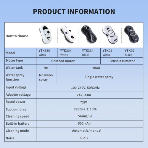 DIVEDEER Water spray window cleaning robot intelligent high-rise double-sided brushless motor glass cleaner spray type