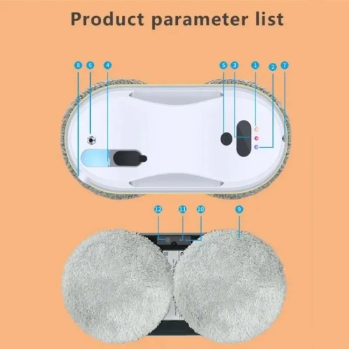  DIVEDEER Automatic Water Jet Window Cleaner Large Suction Glass Cleaning Robot Remote Control Large Suction Glass Cleaning Robot