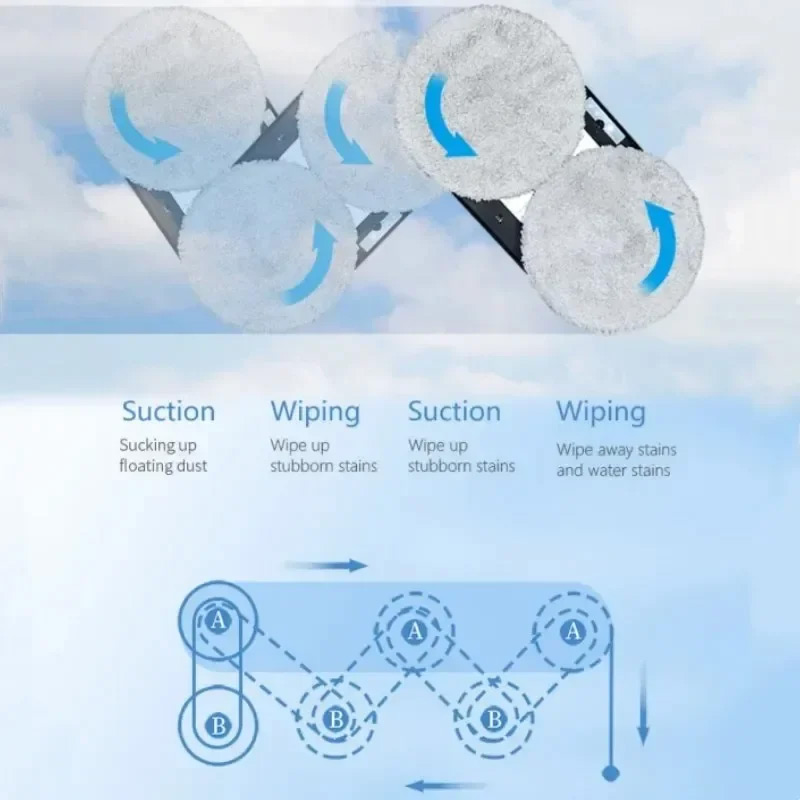  DIVEDEER Automatic Water Jet Window Cleaner Large Suction Glass Cleaning Robot Remote Control Large Suction Glass Cleaning Robot 