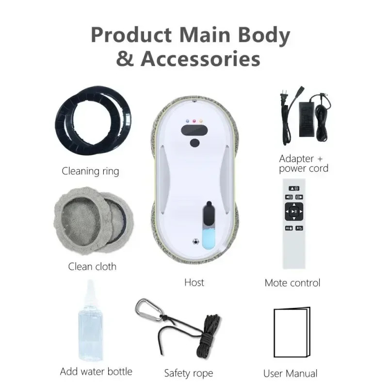  DIVEDEER Automatic Water Jet Window Cleaner Large Suction Glass Cleaning Robot Remote Control Large Suction Glass Cleaning Robot 