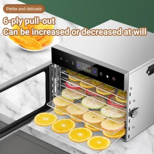 DIVEDEER 6-18 Layer Touchscreen Fruit and Vegetable Drying Machine Suitable for Dried Fruits, Meat, and Vegetables 