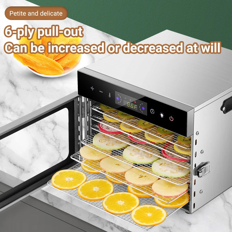 DIVEDEER 6-18 Layer Touchscreen Fruit and Vegetable Drying Machine Suitable for Dried Fruits, Meat, and Vegetables 