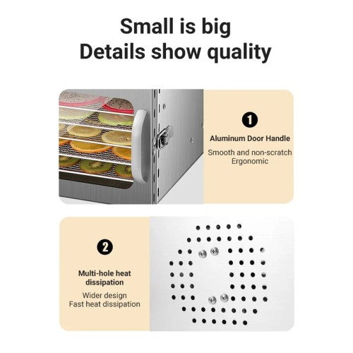 DIVEDEER 6-18 Layer Touchscreen Fruit and Vegetable Drying Machine Suitable for Dried Fruits, Meat, and Vegetables