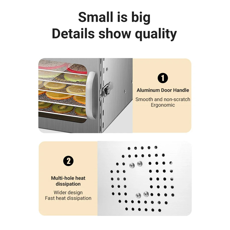 DIVEDEER 6-18 Layer Touchscreen Fruit and Vegetable Drying Machine Suitable for Dried Fruits, Meat, and Vegetables 