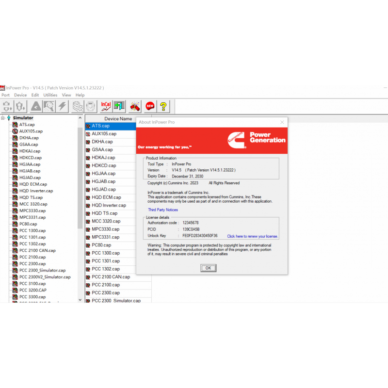 Cummins InPower PRO v15.0 + incal 2025 