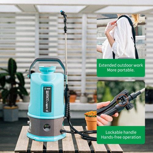 DIVEDEER 5L/8L/10L household electric watering can for watering flowers, direct watering, atomization adjustable, water spray can for disinfection, diagonal span