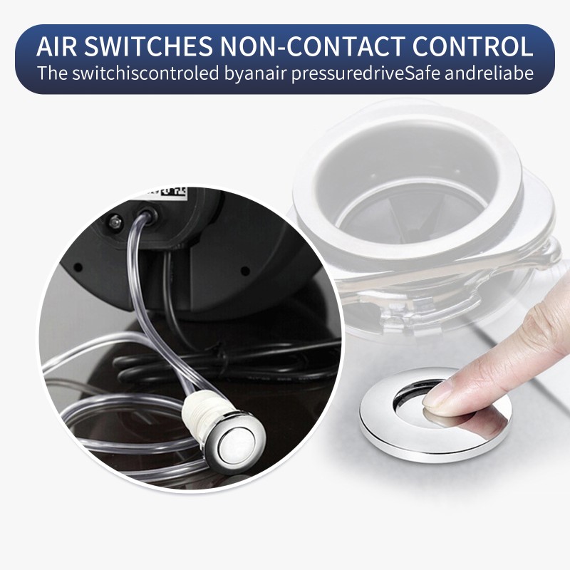 DIVEDEER Garbage Disposal With Sound Reduction 1/2 HP Food Waste Disposer With Stainless Steel Grinding System Continuous Feed 