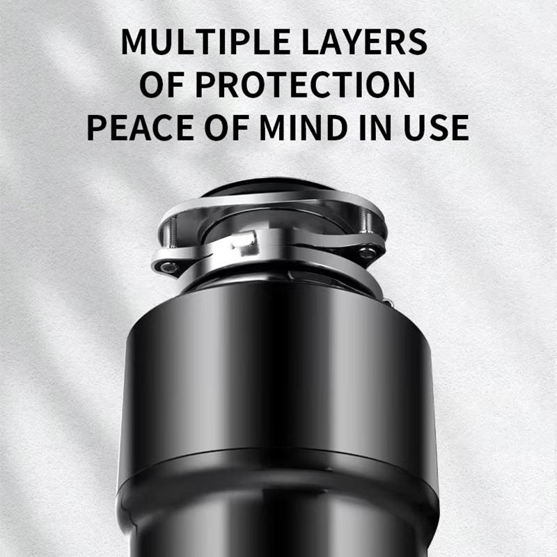 DIVEDEER High-Power Garbage Disposer 220V Household Food Processor Kitchen Waste Grinder Efficient Bone Crushing 