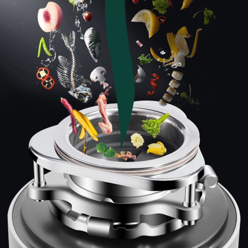 DIVEDEER 560W Silent Kitchen Food Waste Disposer 7-Stage Grinding under Sink Food Shredder for Household Kitchen Waste