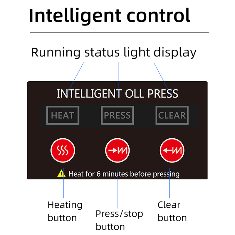 DIVEDEER B04 Large Multi-functional Oil Press Commercial High-power Can Simultaneously Cold Hot Pressing Four Types of Materials 