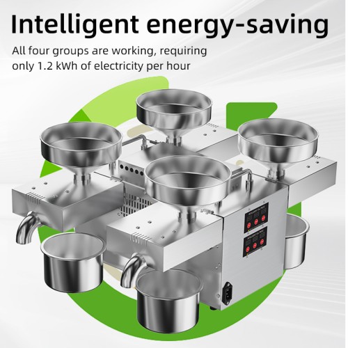 DIVEDEER B04 Large Multi-functional Oil Press Commercial High-power Can Simultaneously Cold Hot Pressing Four Types of Materials