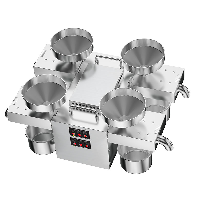 DIVEDEER B04 Large Multi-functional Oil Press Commercial High-power Can Simultaneously Cold Hot Pressing Four Types of Materials 