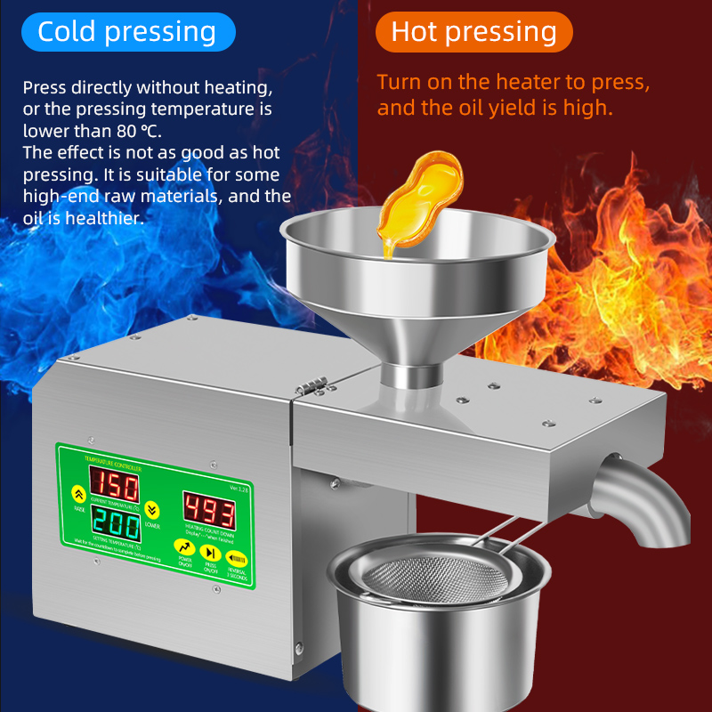 DIVEDEER R3S Automatic Intelligent Oil Press Machine Hot and Cold Press for Peanuts,sesame,rapeseed,walnuts,coconuts,olive Oil 