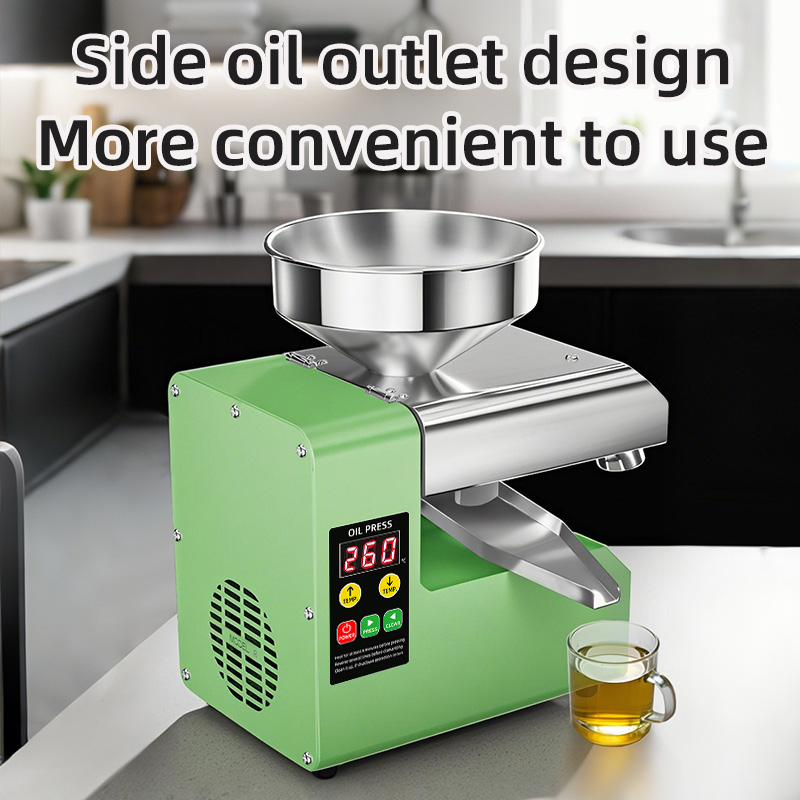 DIVEDEER R6S Household Electric Oil Press Used for Extracting Oil From Peanuts, Flaxseeds, Walnuts, Sesame Seeds and Rapeseeds 