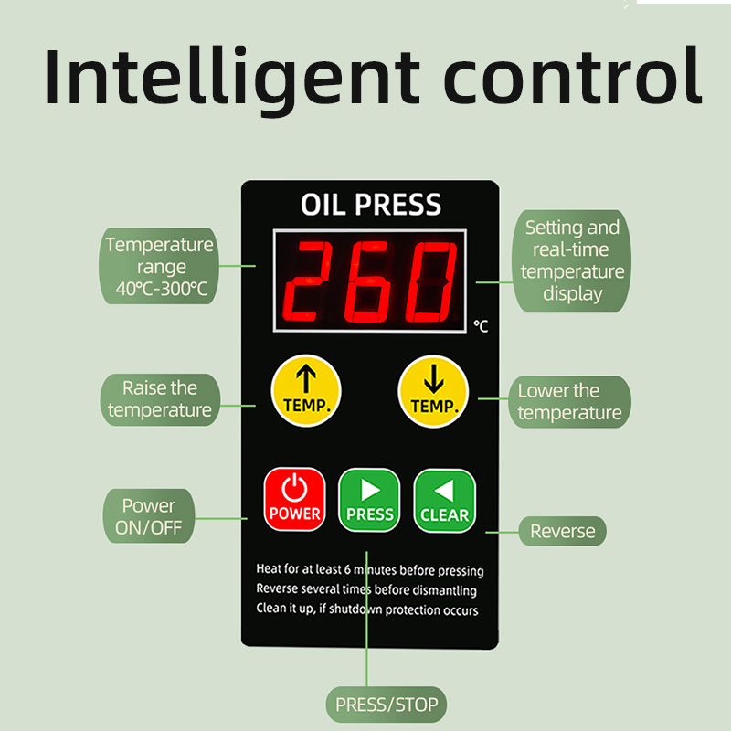 DIVEDEER R6S Household Electric Oil Press Used for Extracting Oil From Peanuts, Flaxseeds, Walnuts, Sesame Seeds and Rapeseeds 