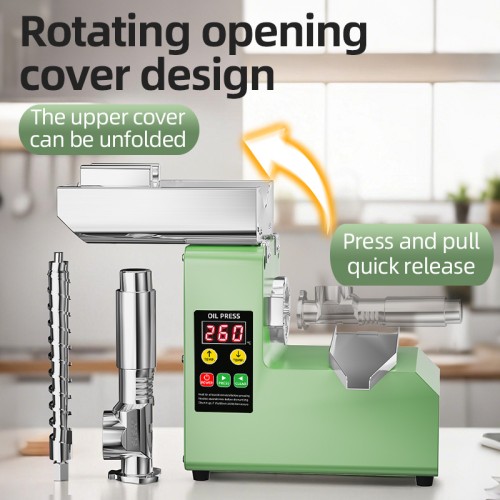 DIVEDEER R6S Household Electric Oil Press Used for Extracting Oil From Peanuts, Flaxseeds, Walnuts, Sesame Seeds and Rapeseeds