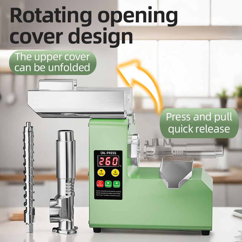 DIVEDEER R6S Household Electric Oil Press Used for Extracting Oil From Peanuts, Flaxseeds, Walnuts, Sesame Seeds and Rapeseeds 