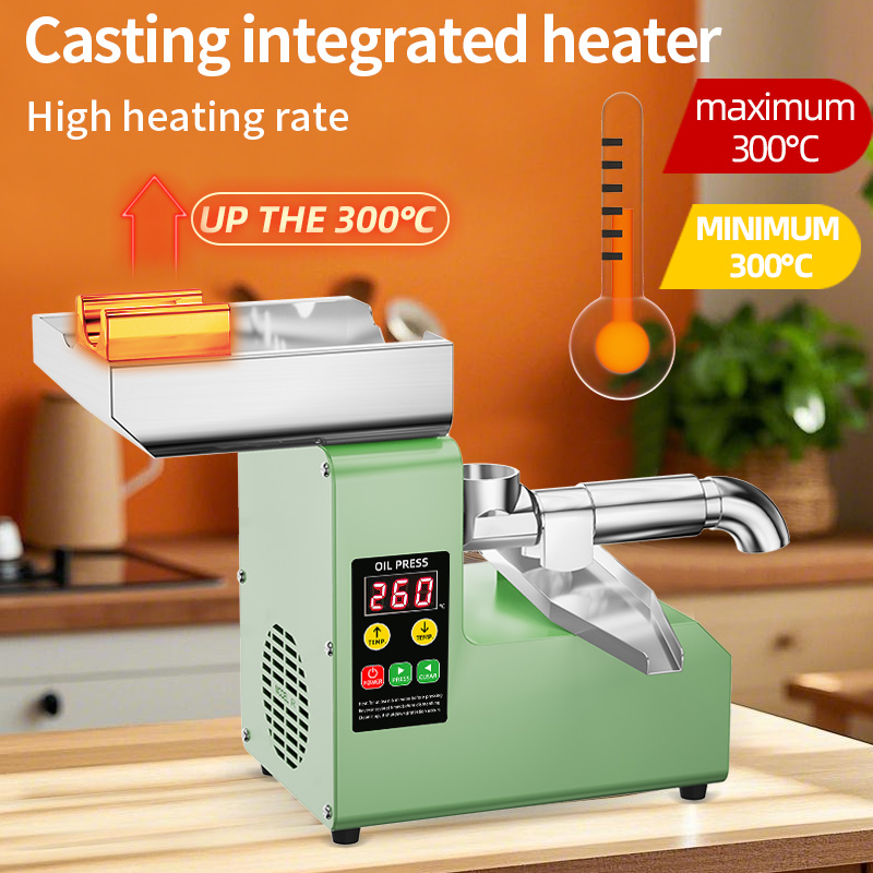 DIVEDEER R6S Household Electric Oil Press Used for Extracting Oil From Peanuts, Flaxseeds, Walnuts, Sesame Seeds and Rapeseeds 