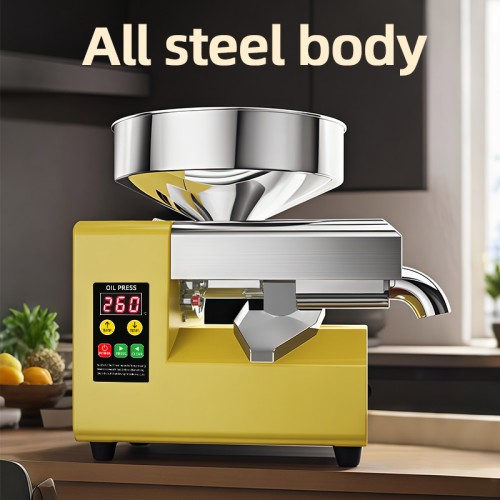 DIVEDEER R8S Oil Press Machine Extractor for Press Peanut/Flaxseed/Walnut/Sesame/Rapeseed Oil Temperature Control 40-300℃