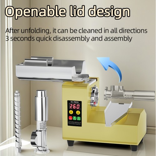 DIVEDEER R8S Oil Press Machine Extractor for Press Peanut/Flaxseed/Walnut/Sesame/Rapeseed Oil Temperature Control 40-300℃