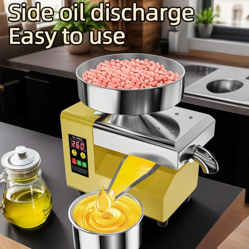 DIVEDEER R8S Oil Press Machine Extractor for Press Peanut/Flaxseed/Walnut/Sesame/Rapeseed Oil Temperature Control 40-300℃