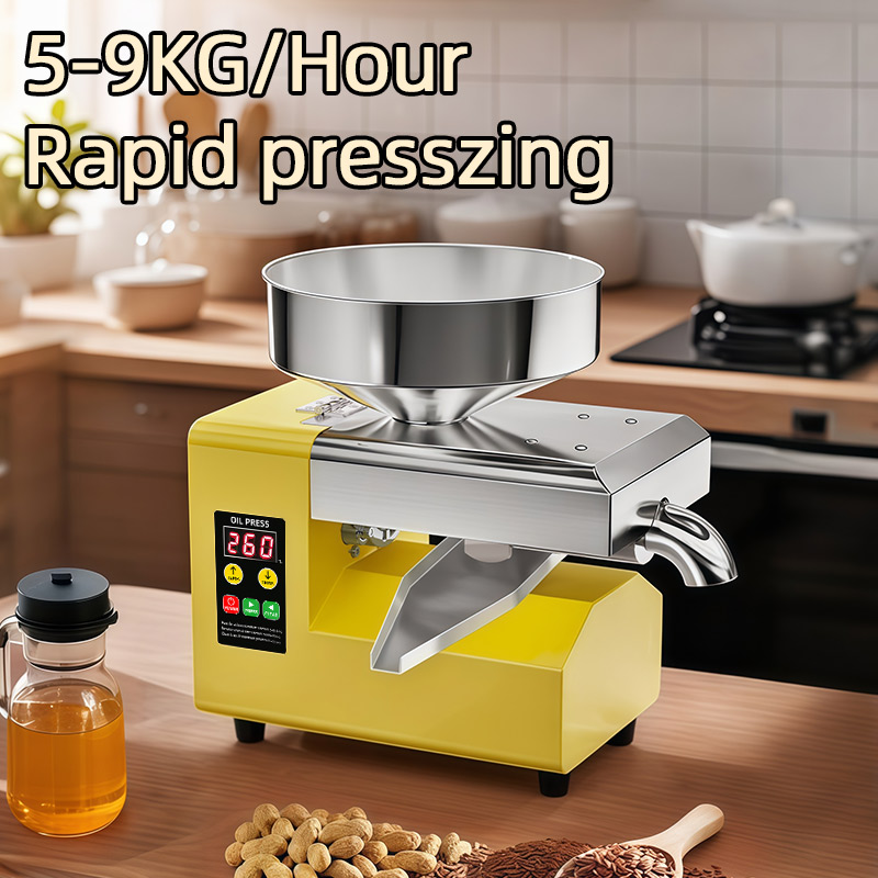 DIVEDEER R8S Oil Press Machine Extractor for Press Peanut/Flaxseed/Walnut/Sesame/Rapeseed Oil Temperature Control 40-300℃ 