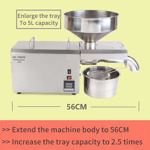 DIVEDEER S8 Commercial Kitchen Electric Oil Press with Adjustable Temperature Control 420 Stainless Steel Intelligent Hot Press