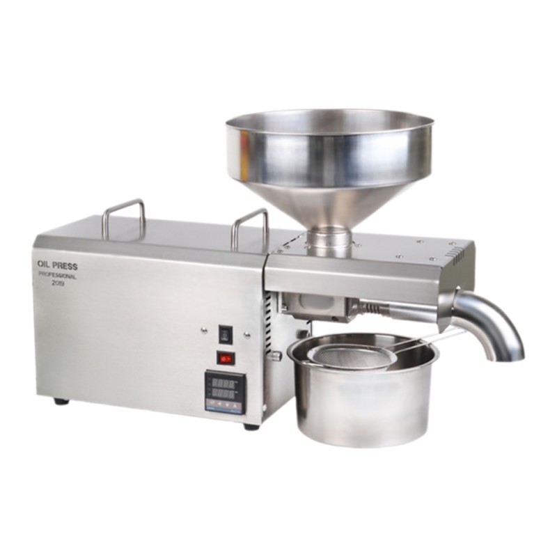 DIVEDEER S8 Commercial Kitchen Electric Oil Press with Adjustable Temperature Control 420 Stainless Steel Intelligent Hot Press 