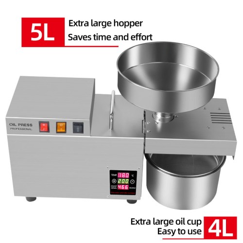 DIVEDEER S9S Oil Press Intelligent Temperature Control Panel Coconut Peanut Kernel Sunflower Seed Olive Oil 220V 1500W (Max)
