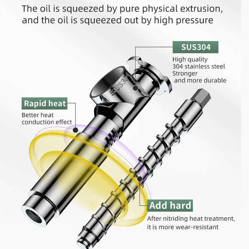 DIVEDEER T1 Stainless Steel Oil Press Intelligent Temperature Control for Heating Press Peanut Sesame Flaxseed Coconut Olive Oil 